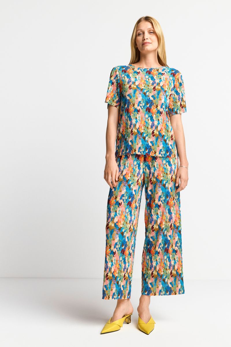 Printed crinkle pants recycled