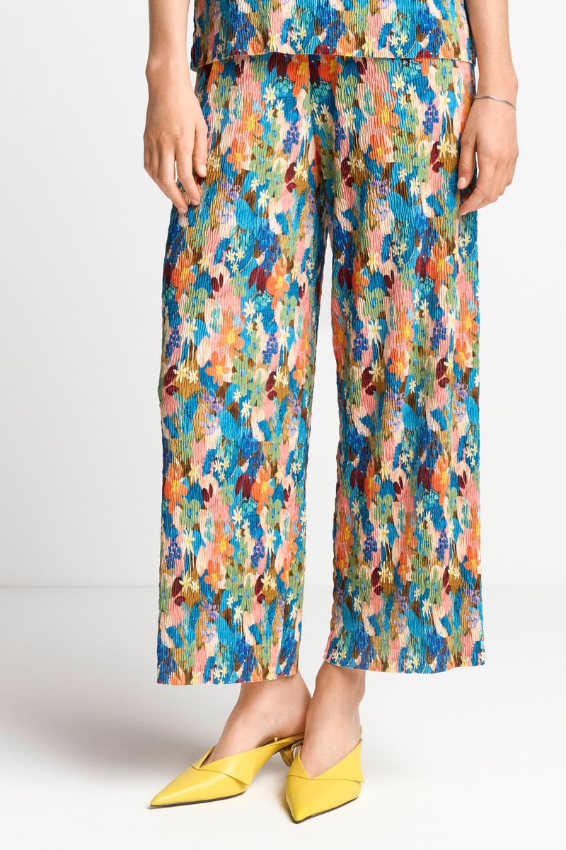 Printed crinkle pants recycled