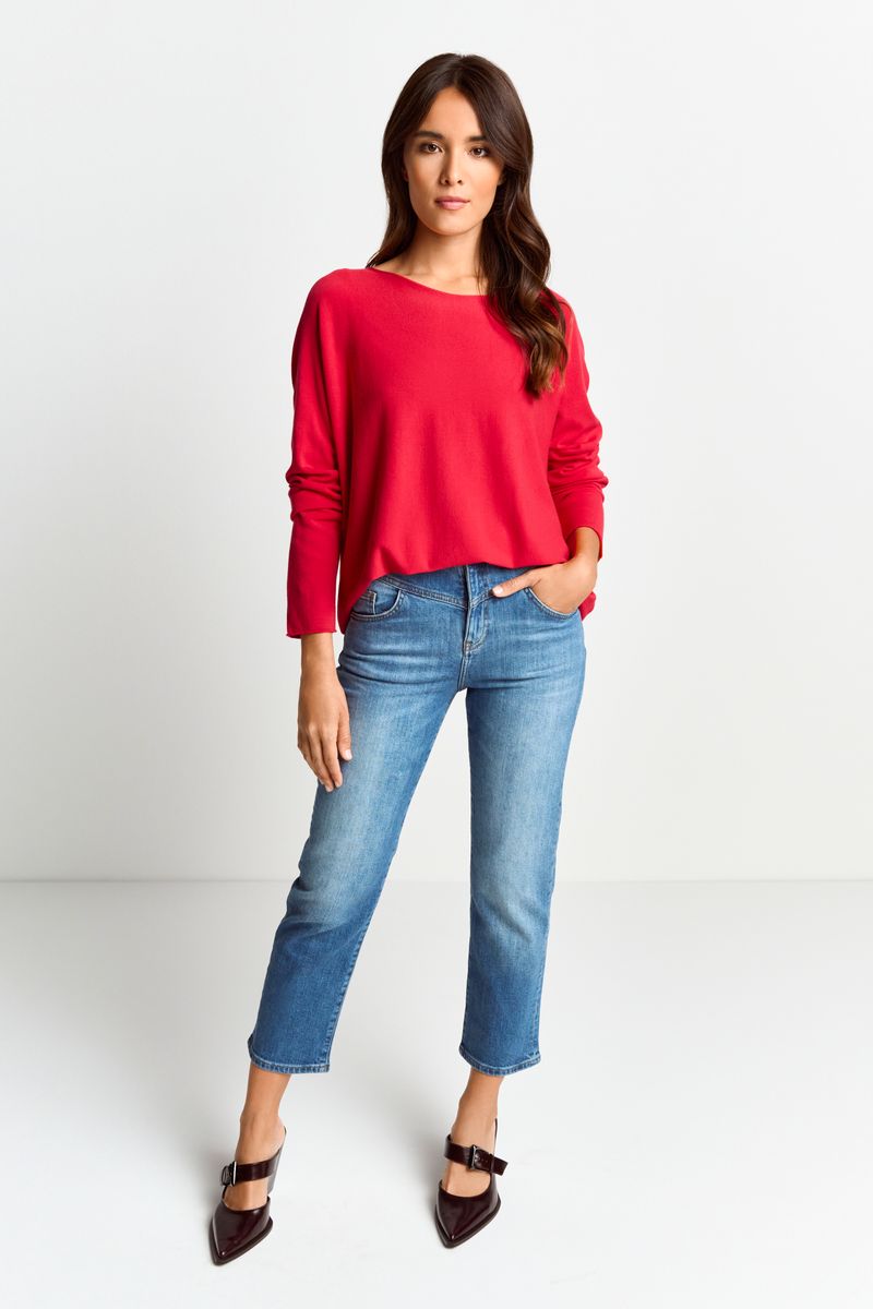 Seamless boat neck