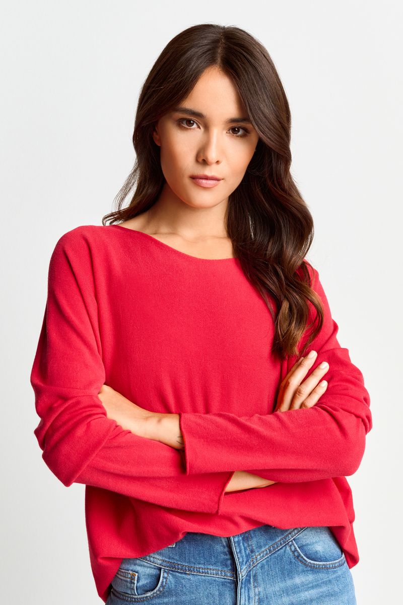 Seamless boat neck