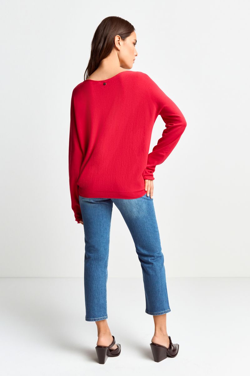 Seamless boat neck