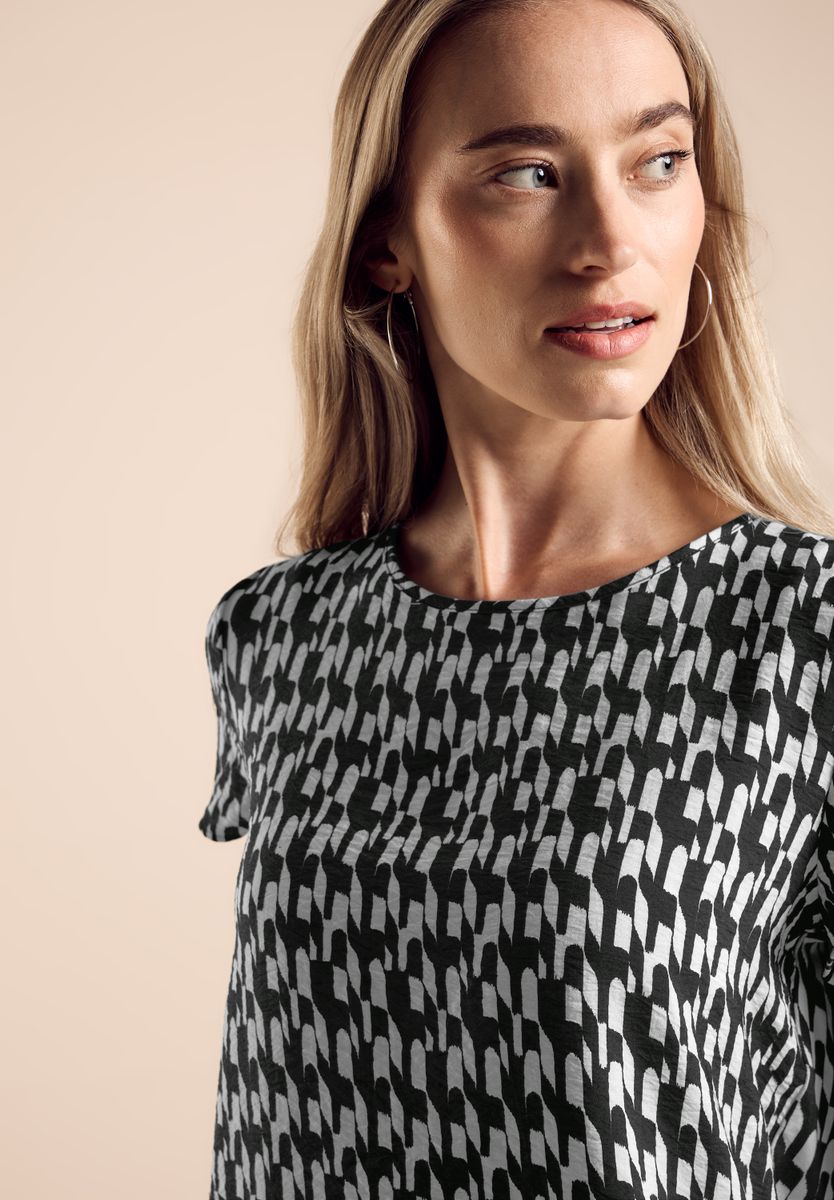 Materialmix-T-Shirt