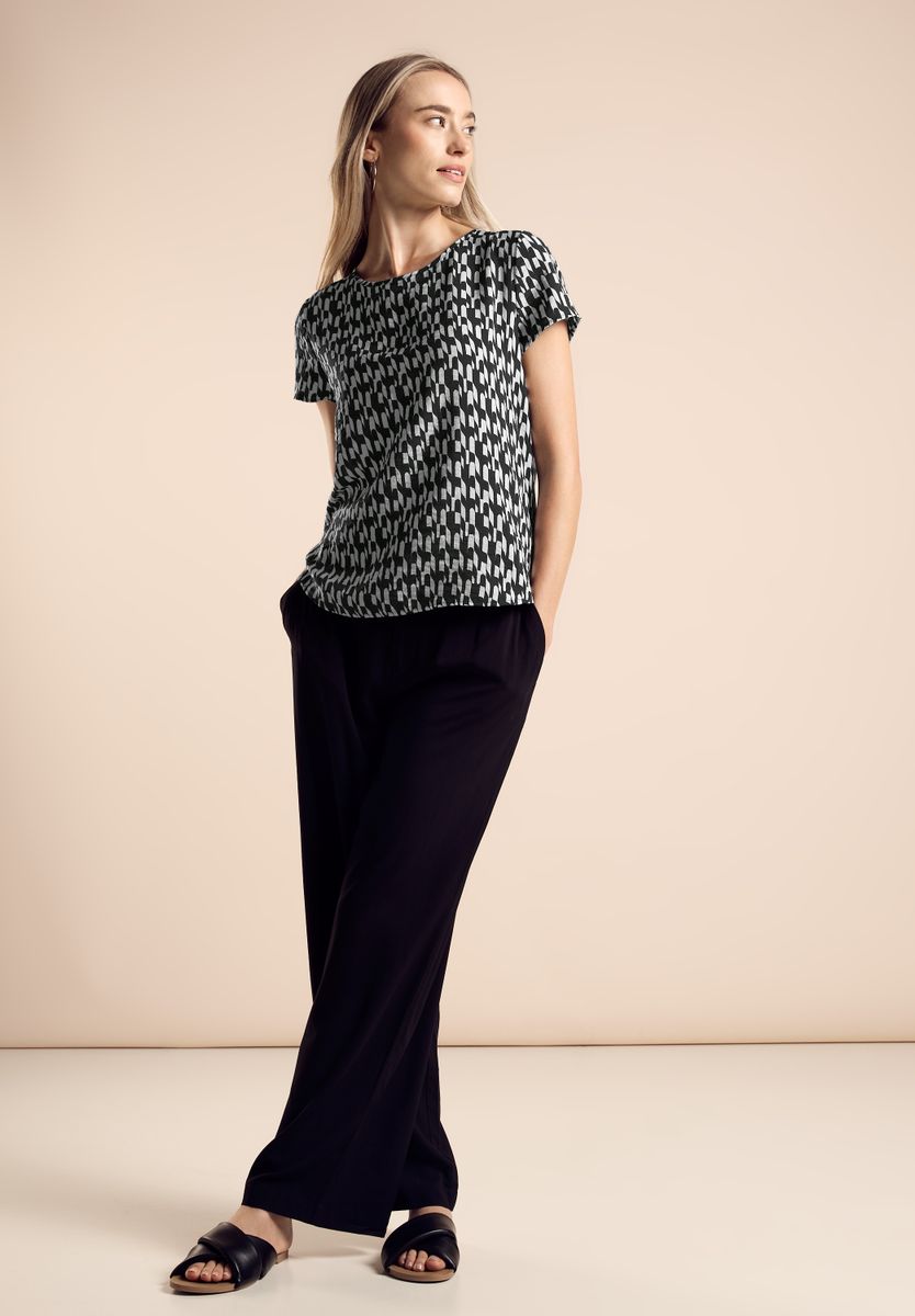 Materialmix-T-Shirt