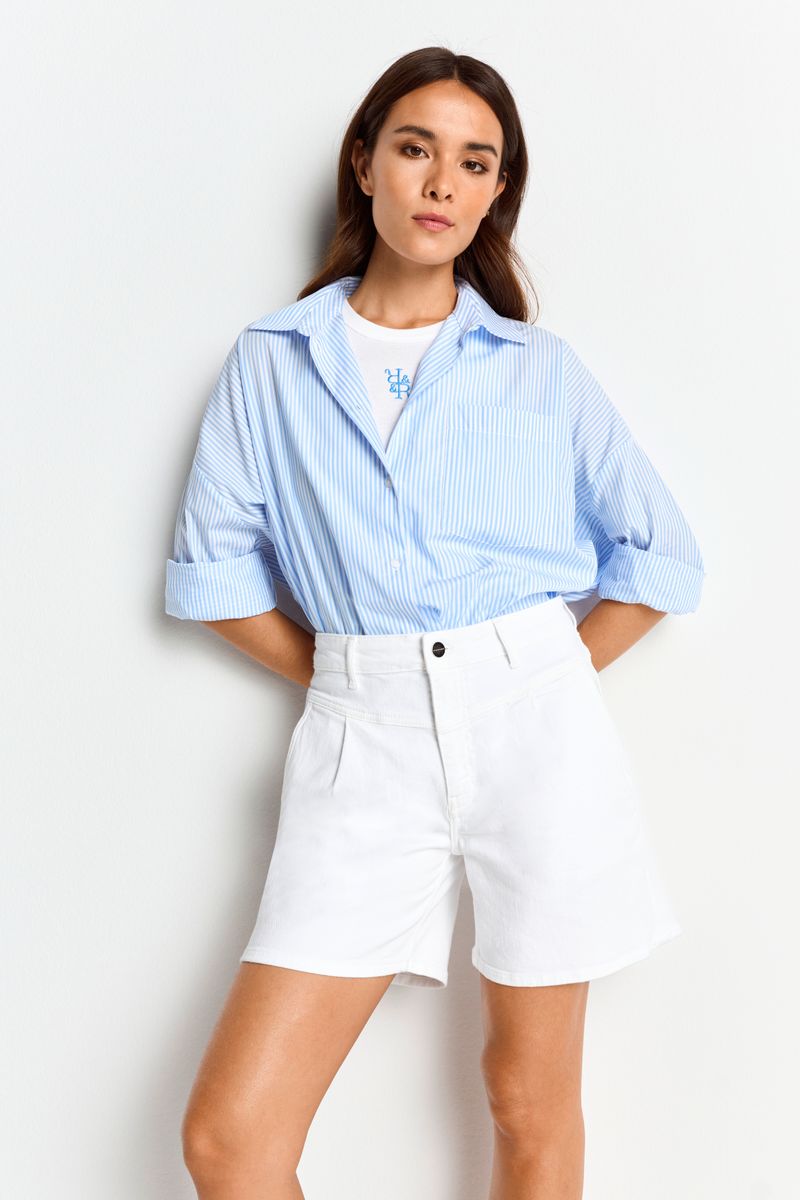 white denim shorts organic