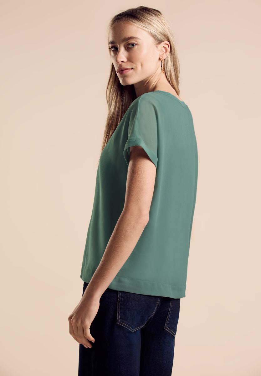 2 in 1 Chiffon-T-Shirt