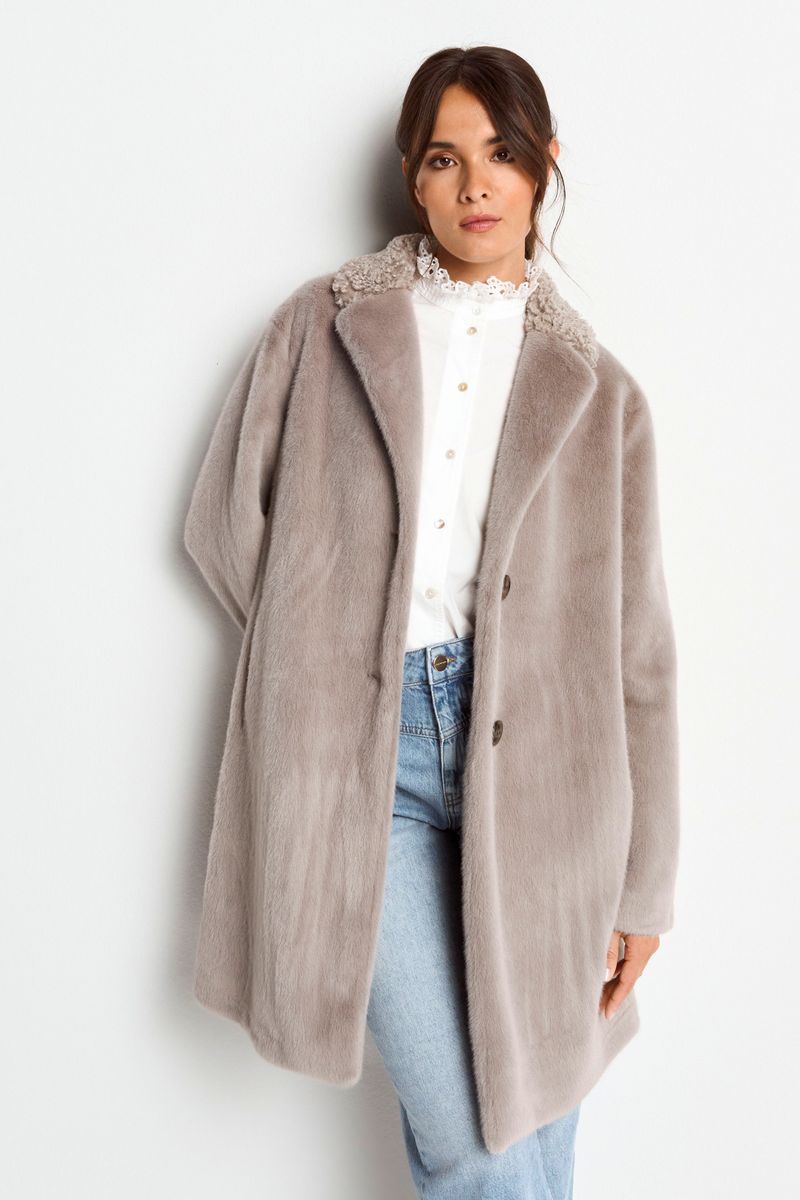 Faux fur coat