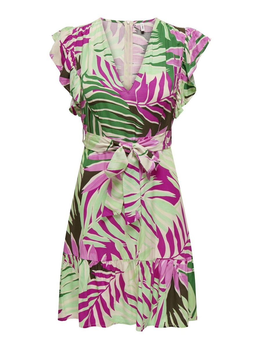 ONLSANDIE LIFE CAPSL .V-NECK DRESS PTM