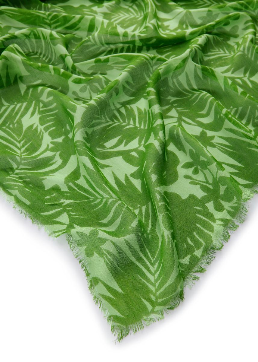 Softer Schal aus feinem Bambus mit floralem Exotik-Muster