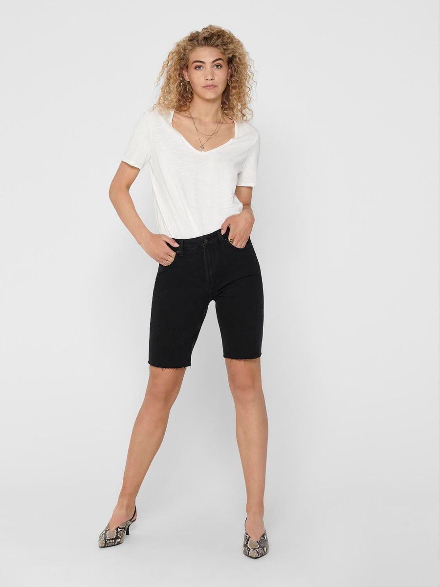 ONLEMILY HW LONG SHORTS RAW BB MAS0033