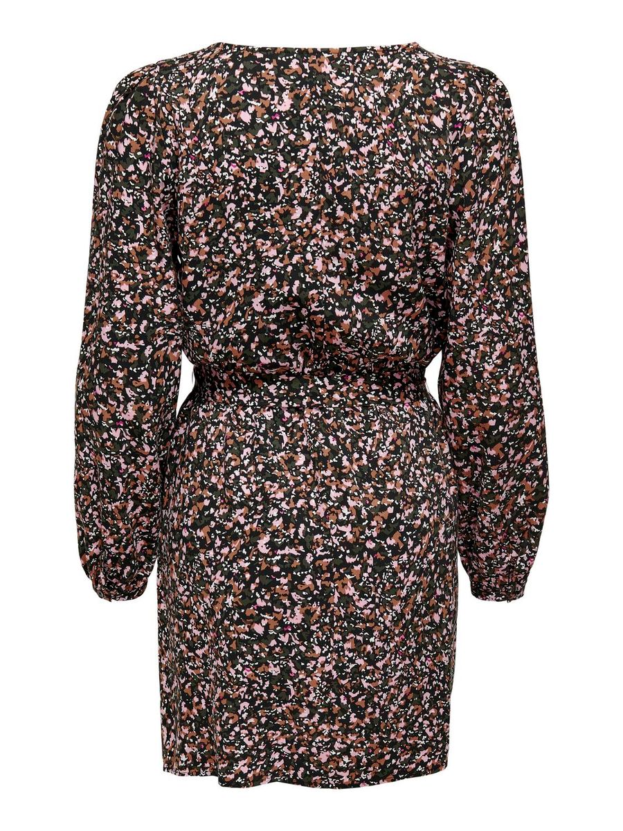 ONLALMA LIFE VIS L/S ALLY DRESS AOP WVN