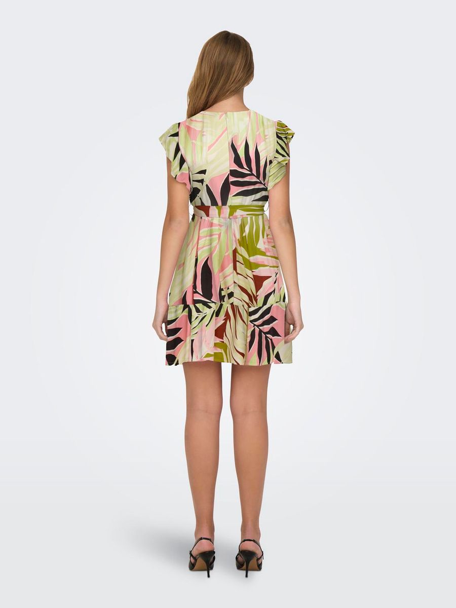 ONLSANDIE LIFE CAPSL .V-NECK DRESS PTM