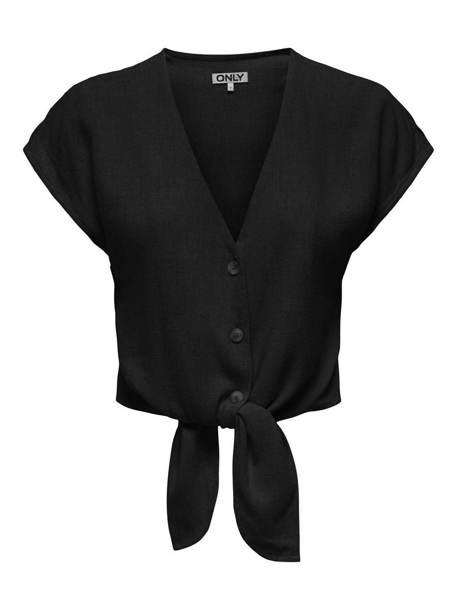 ONLSIESTA SS KNOT LIN BL SHIRT PNT NOOS