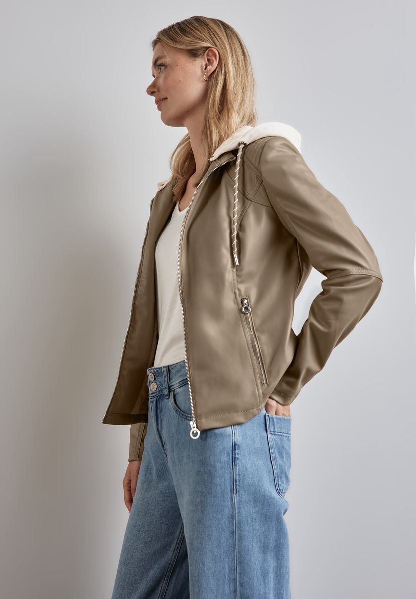 Jacke in Leder-Optik
