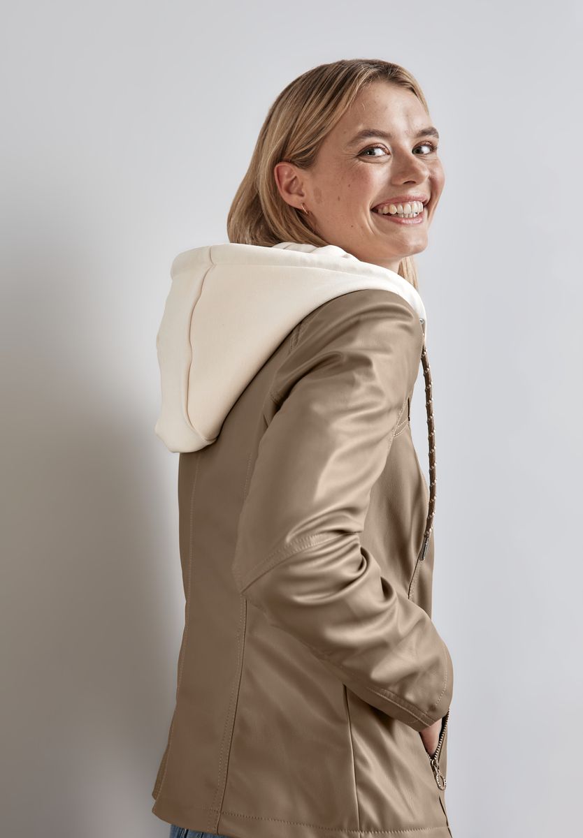 Jacke in Leder-Optik