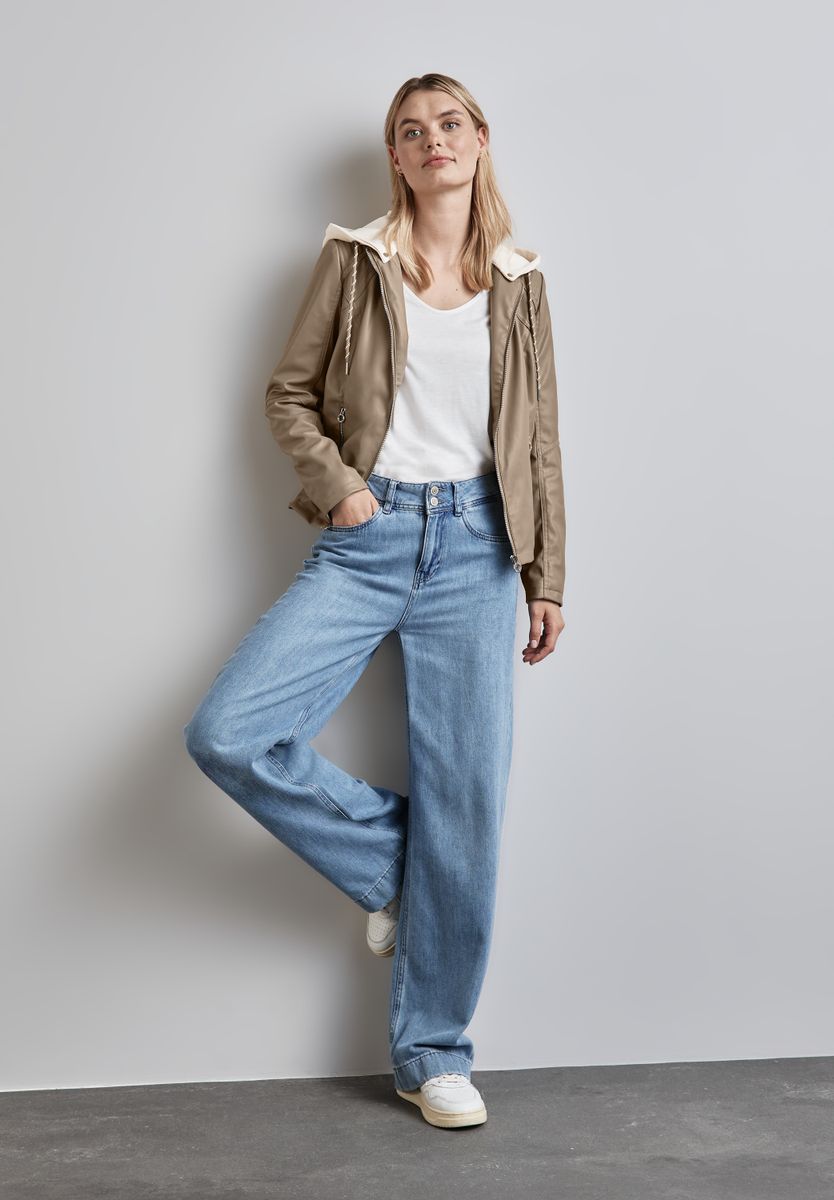 Jacke in Leder-Optik