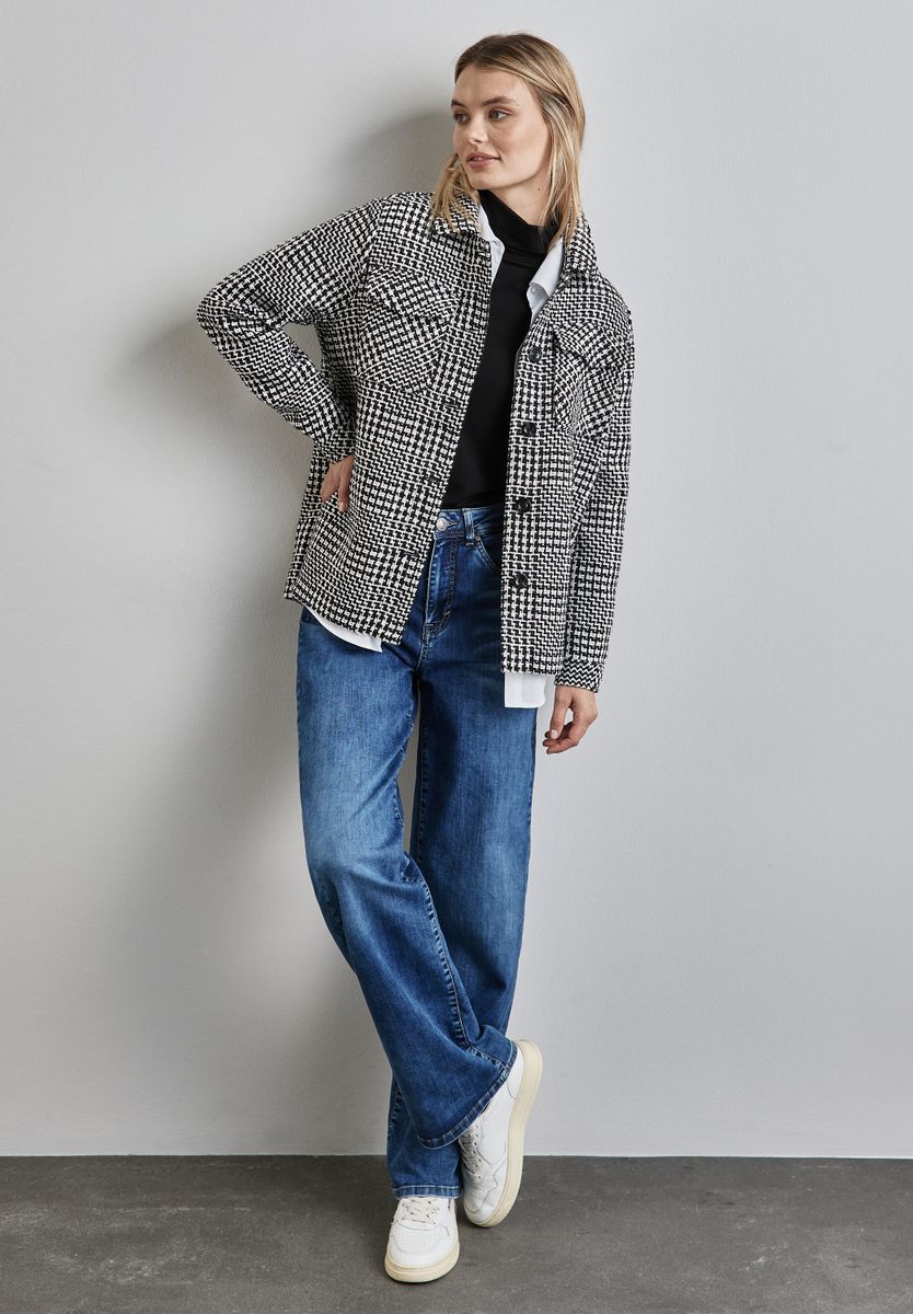 Karierte Bouclé Jacke