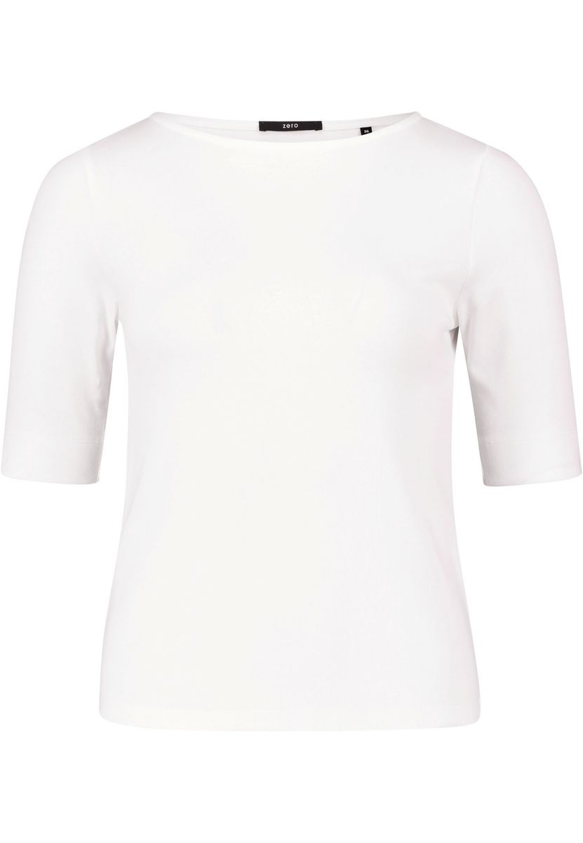 Basic Shirt mit U-Boot-Ausschnitt