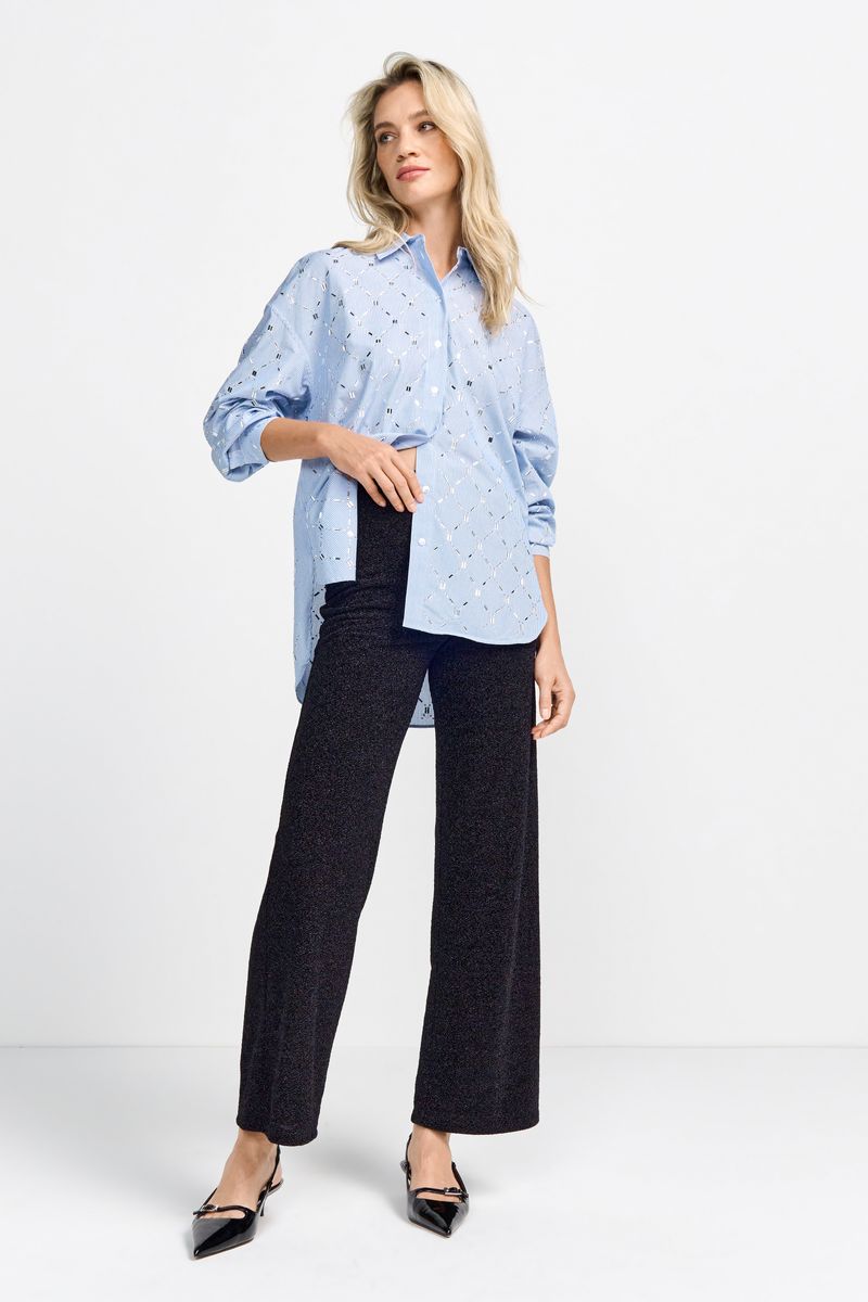Sparkling straight leg pants