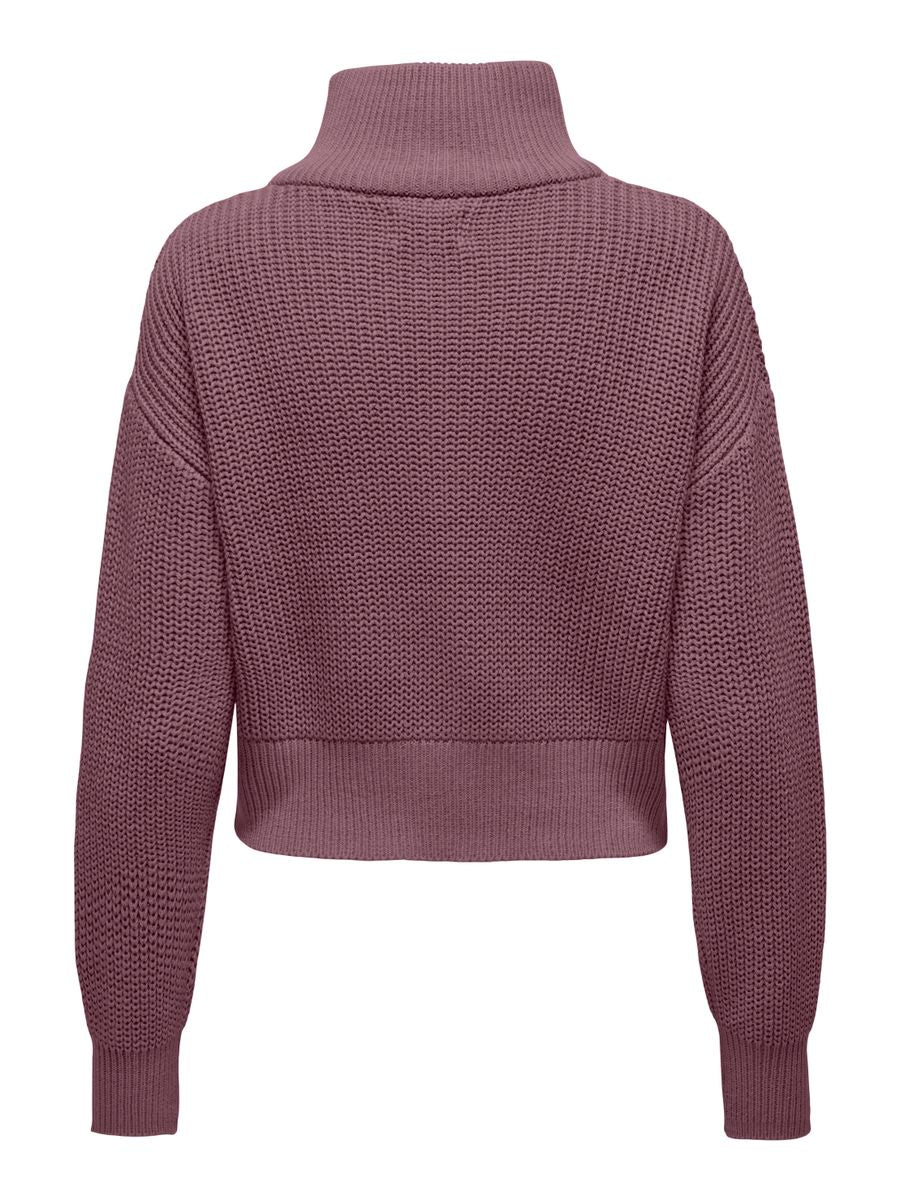 ONLDORITTA LS CABLE ZIP HIGH NECK KNTNCA
