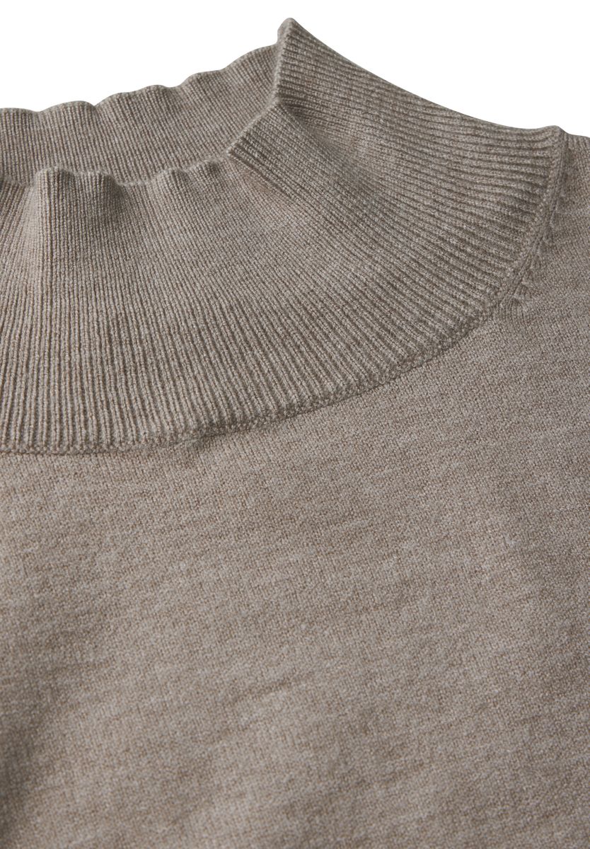 Kurzer Turtleneck-Sweater
