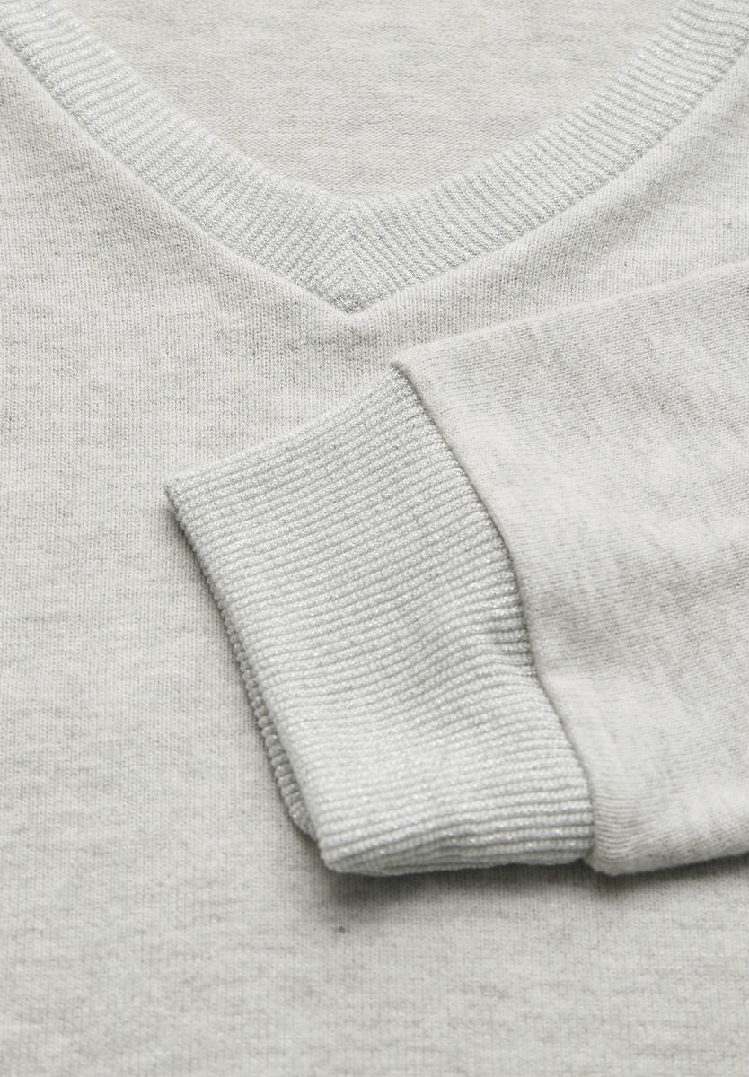 Shirt mit Glitzer-Bündchen