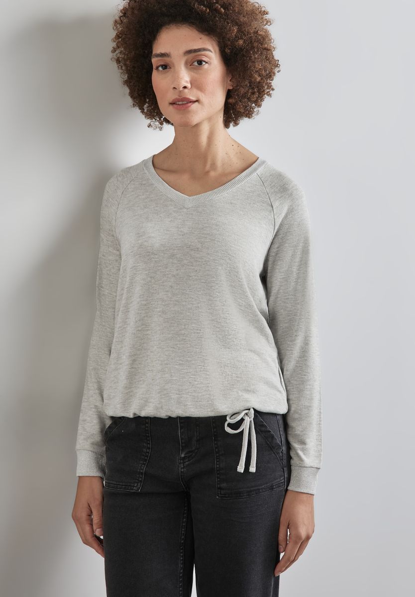Shirt mit Glitzer-Bündchen