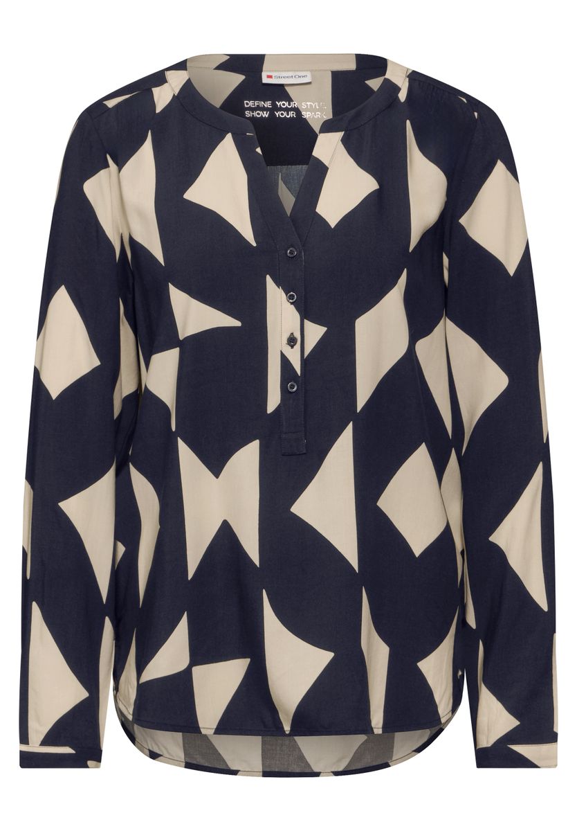 Gemusterte Basic Bluse