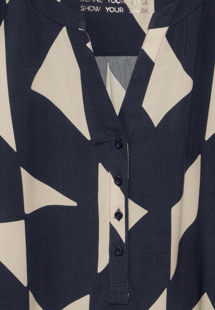 Gemusterte Basic Bluse