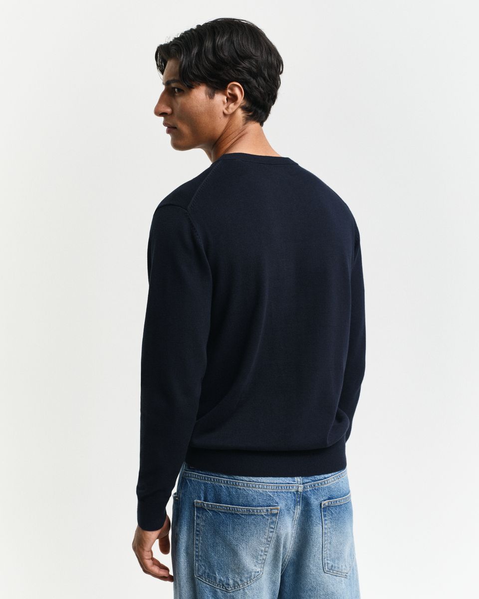 Classic Rundhalspullover aus Baumwolle