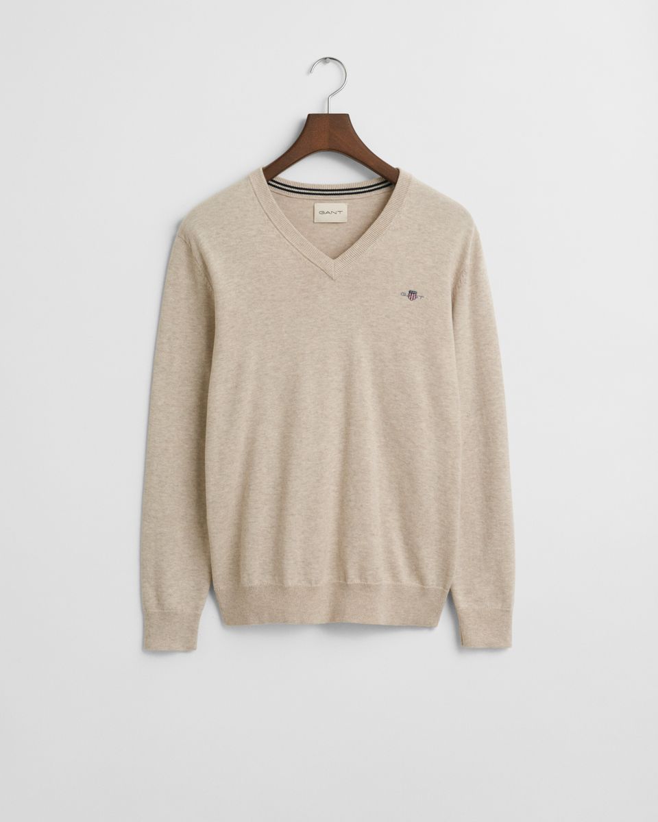 Klassischer V-Neck Pullover aus Baumwolle