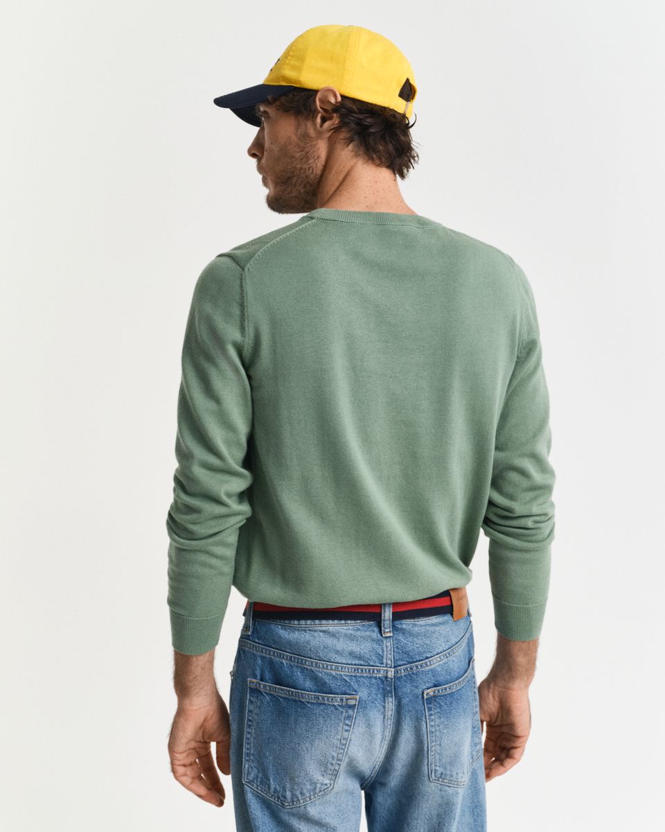 Classic Rundhalspullover aus Baumwolle