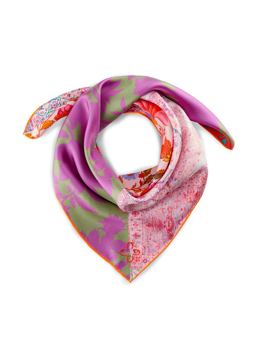 Premium Tuch aus reiner Seide mit Multi-Mix-Muster
