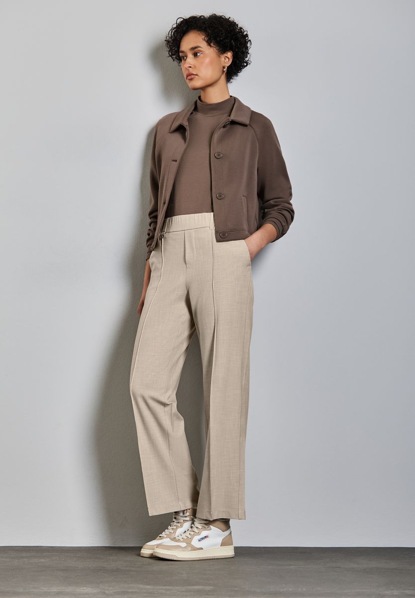 Straight Leg Melange-Hose