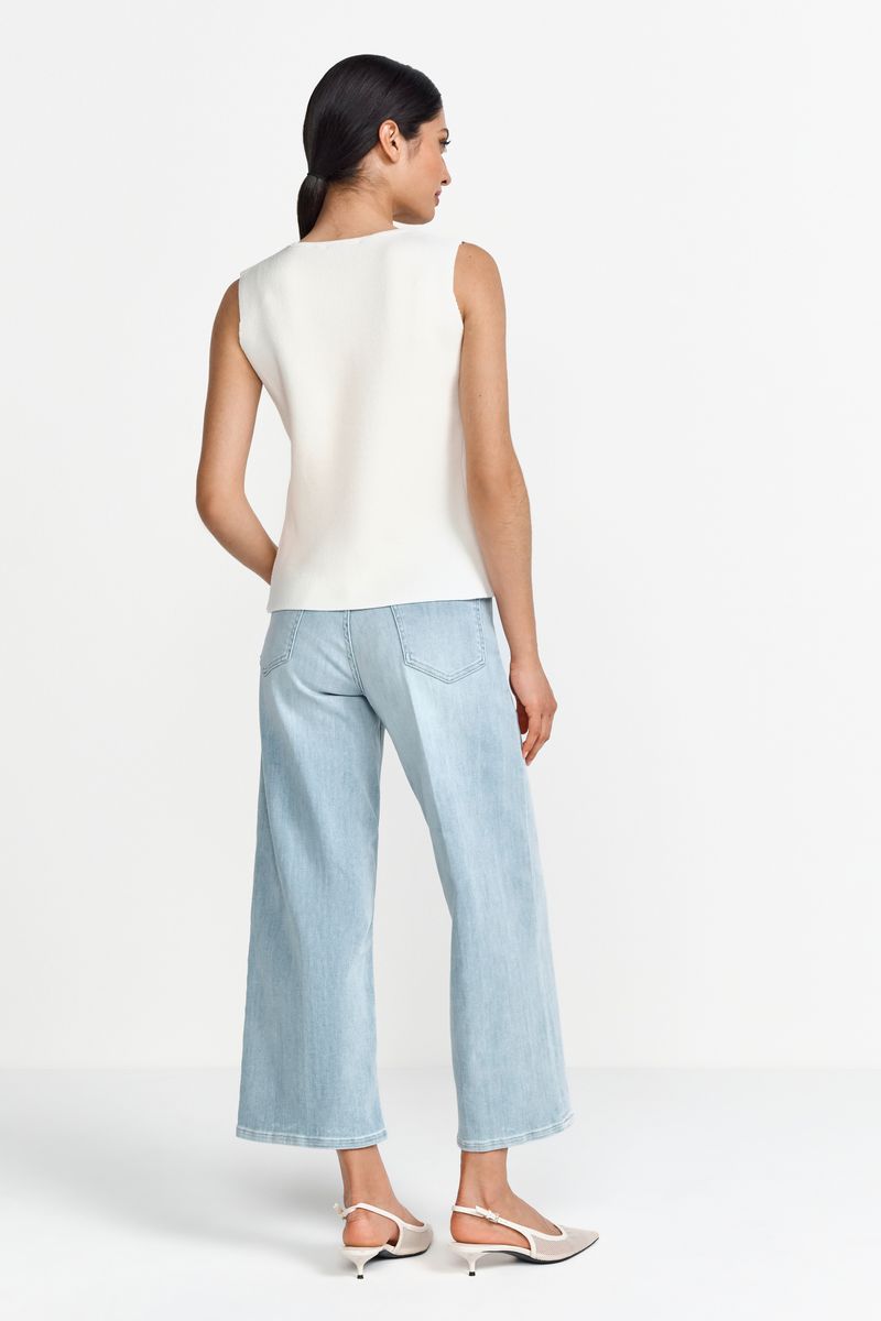 Culotte Light Blue Satin Denim