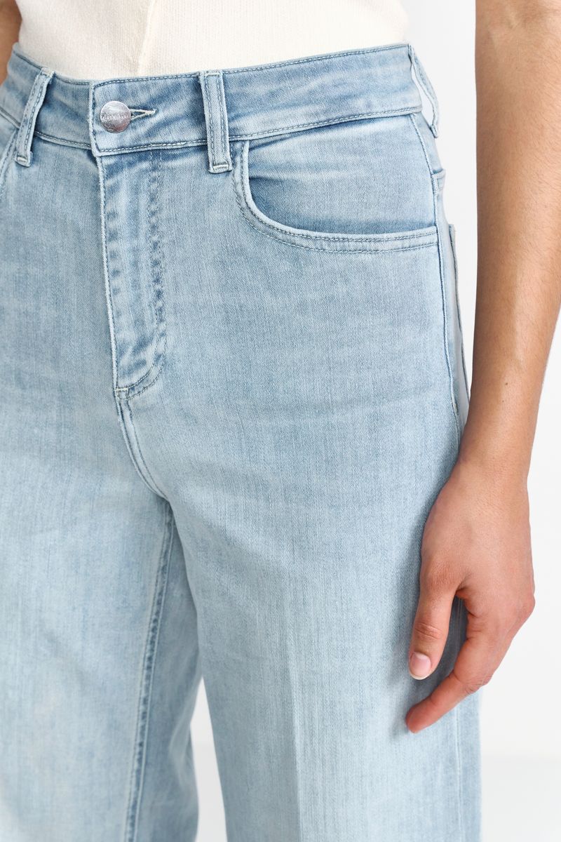 Culotte Light Blue Satin Denim