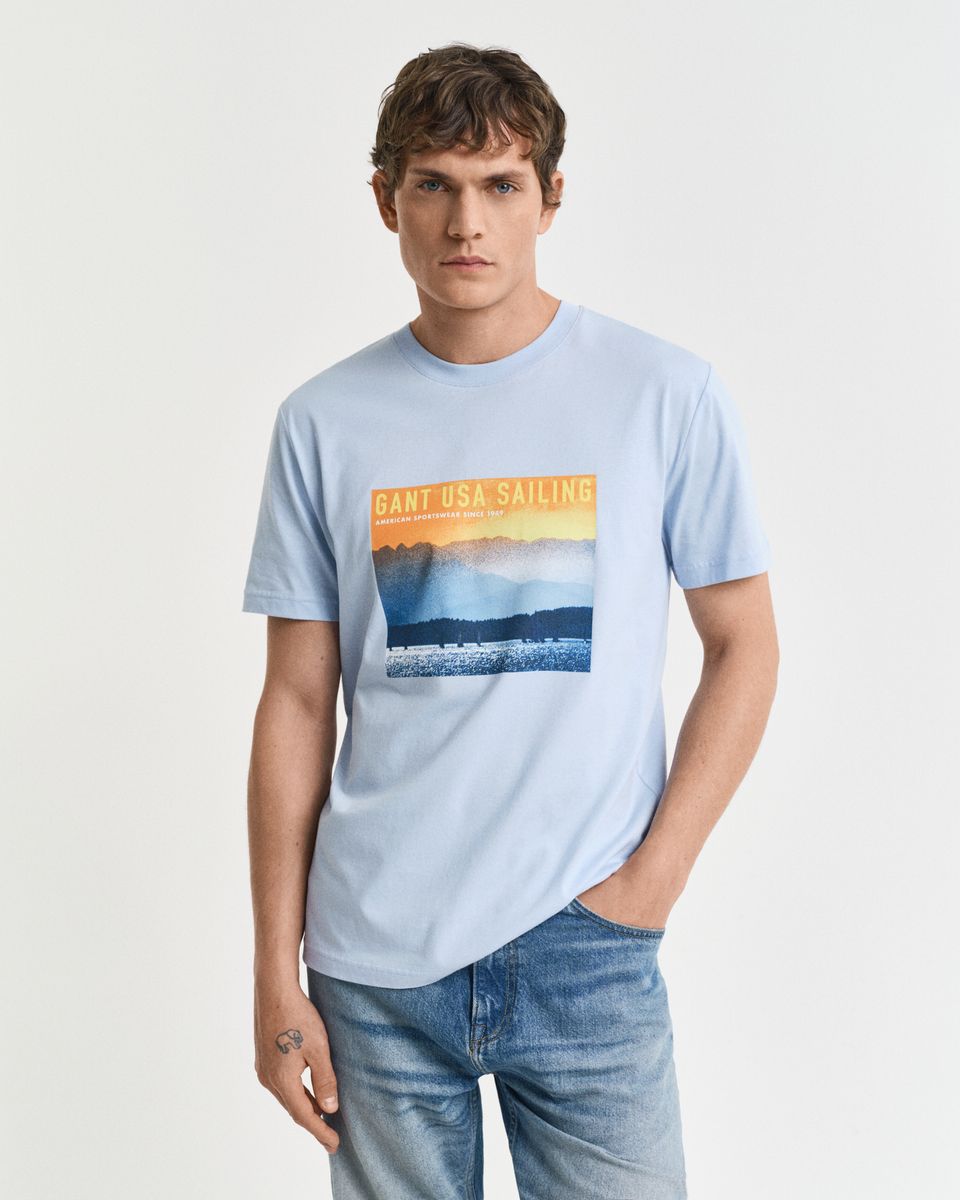 GANT USA Sailing Print Graphic T-Shirt
