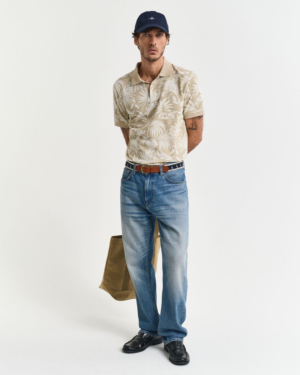 Tropical Print Poloshirt