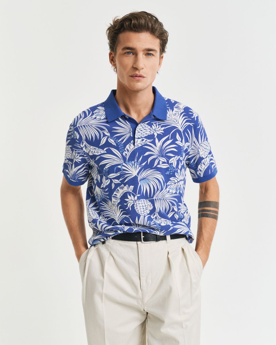 Tropical Print Poloshirt