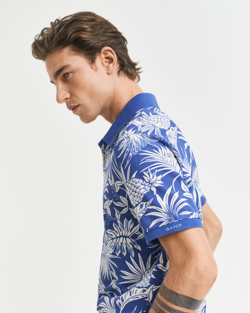 Tropical Print Poloshirt