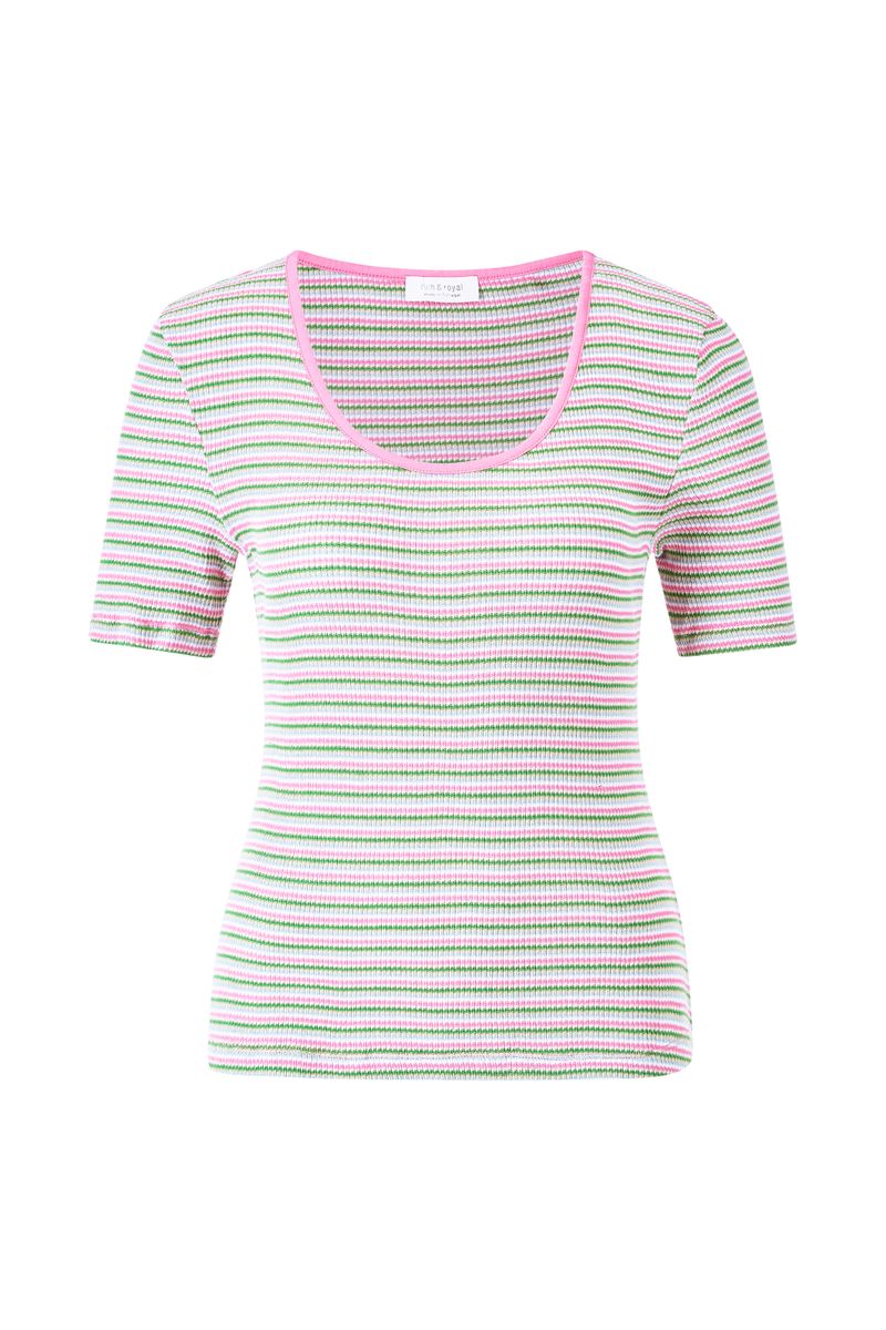 Multicolor Stripe Rib Shirt