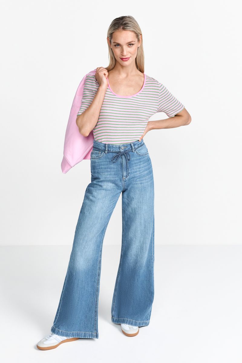 Multicolor Stripe Rib Shirt