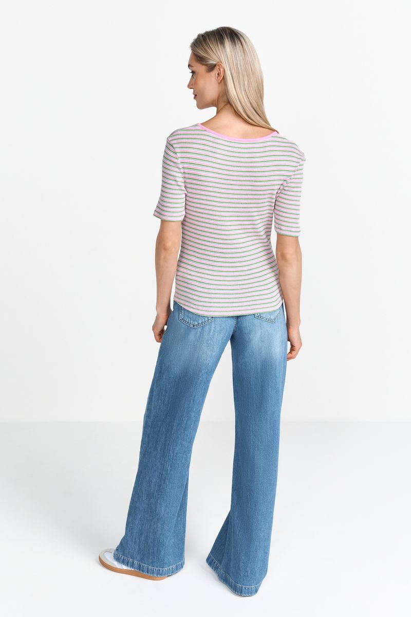 Multicolor Stripe Rib Shirt