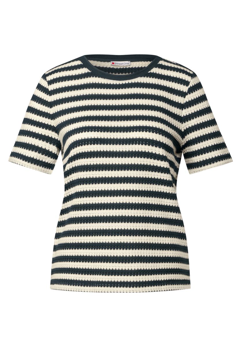 Strick-Look Streifenshirt