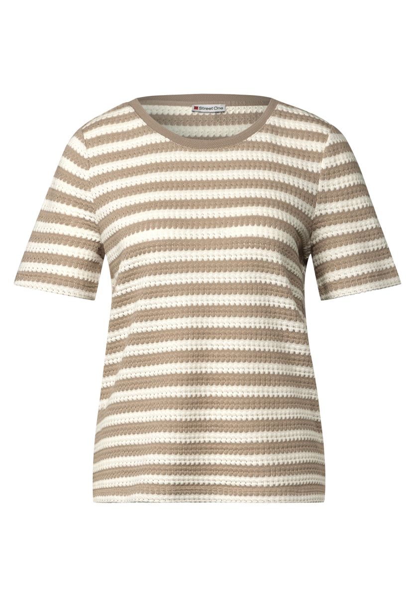 Strick-Look Streifenshirt