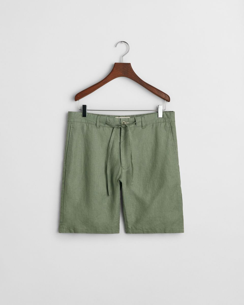 Relaxed Fit Leinen Shorts mit Kordelzug