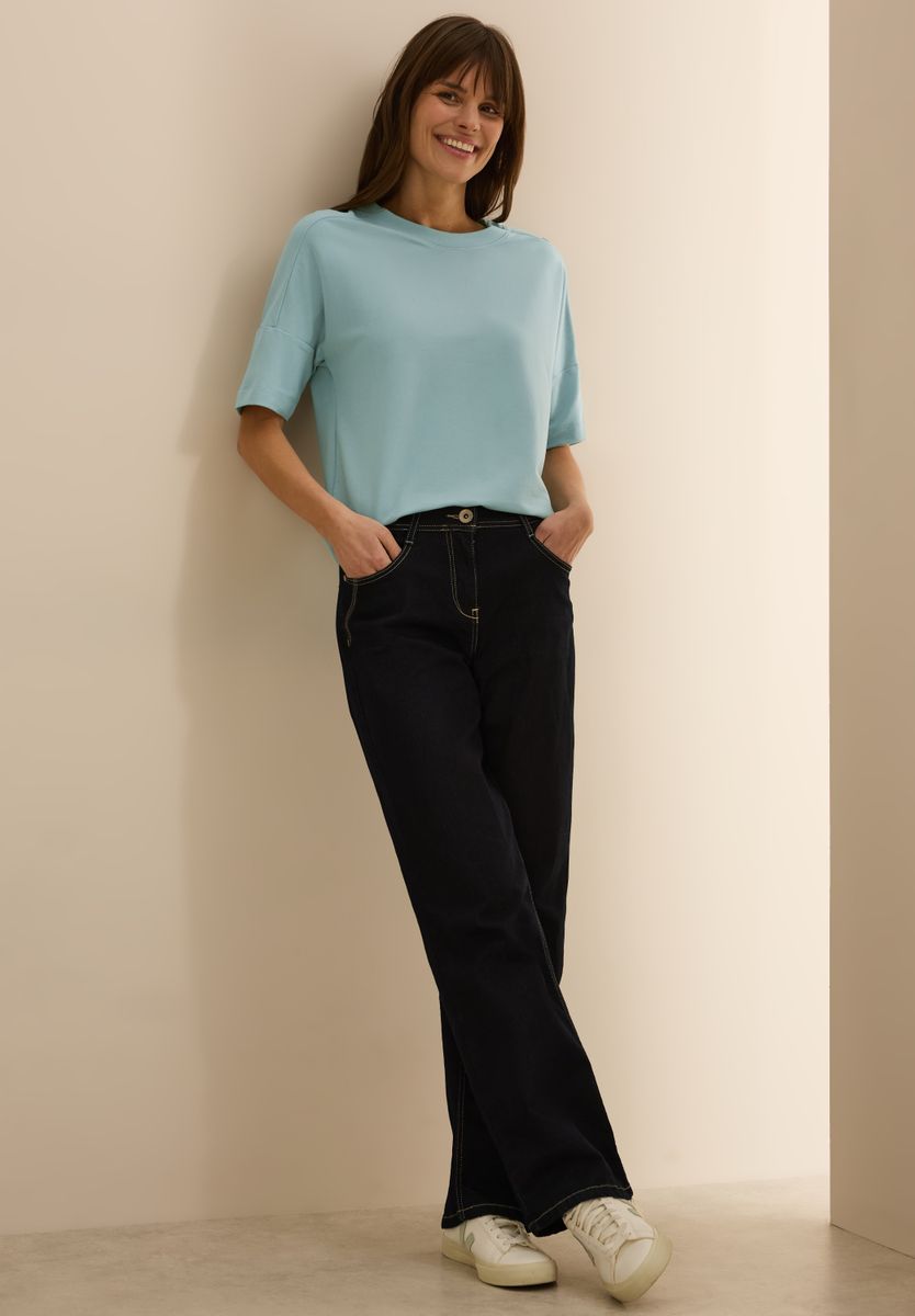 T-Shirt mit Knopfdetail