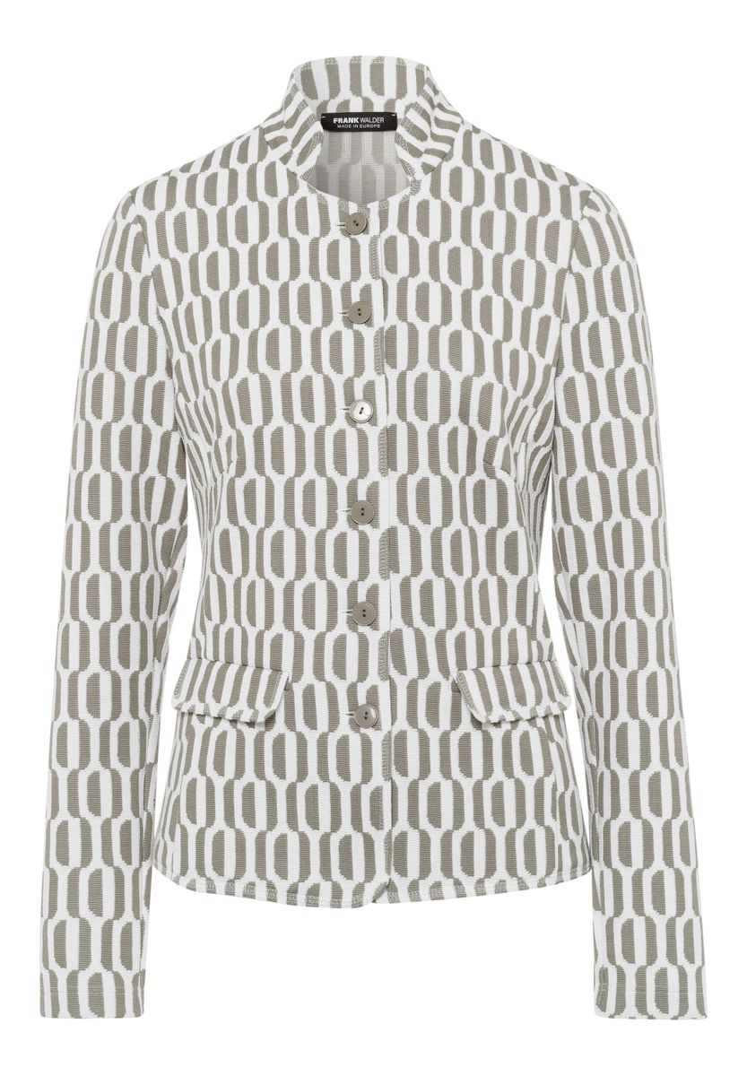 Jerseyblazer FLOWER HARMONY im graphischen Dessin