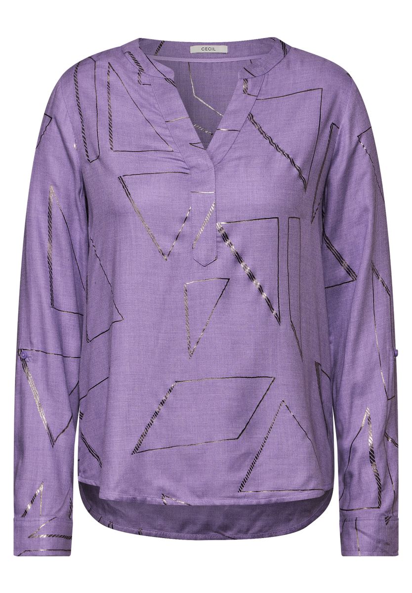 Bluse mit Folienprint