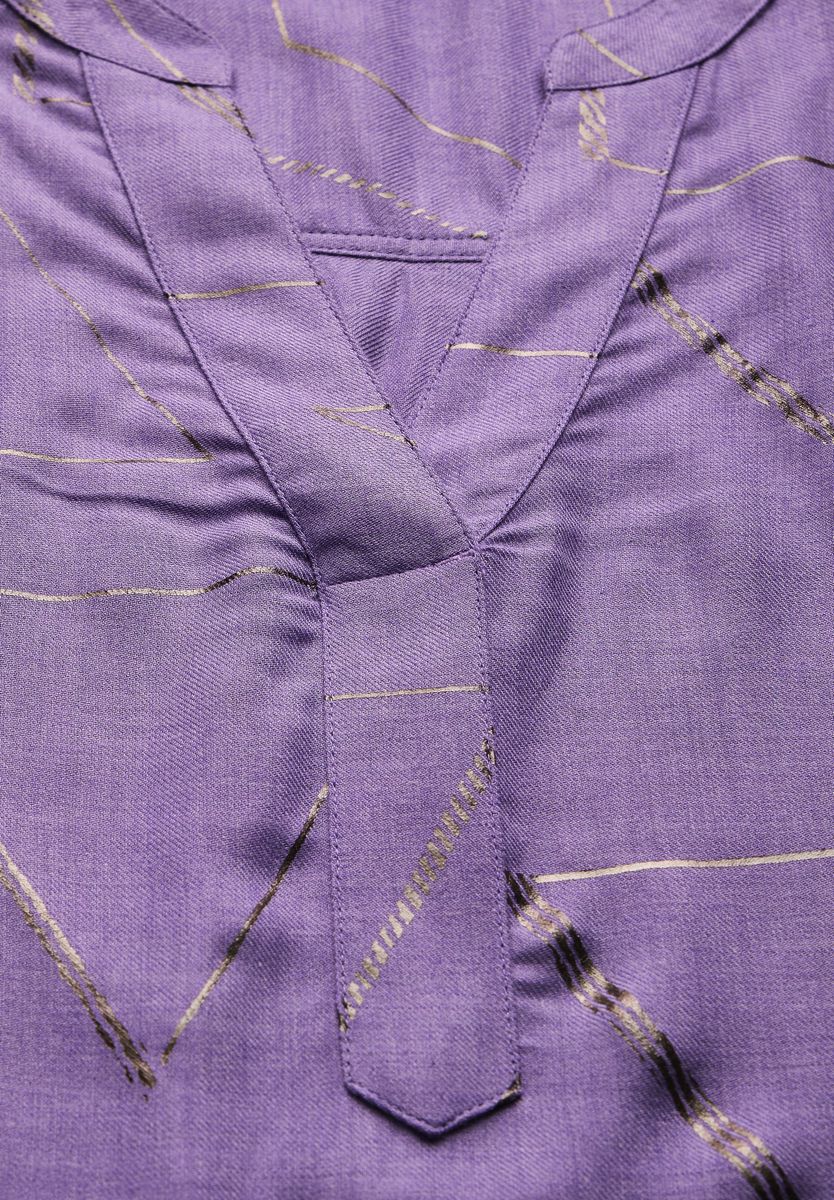 Bluse mit Folienprint