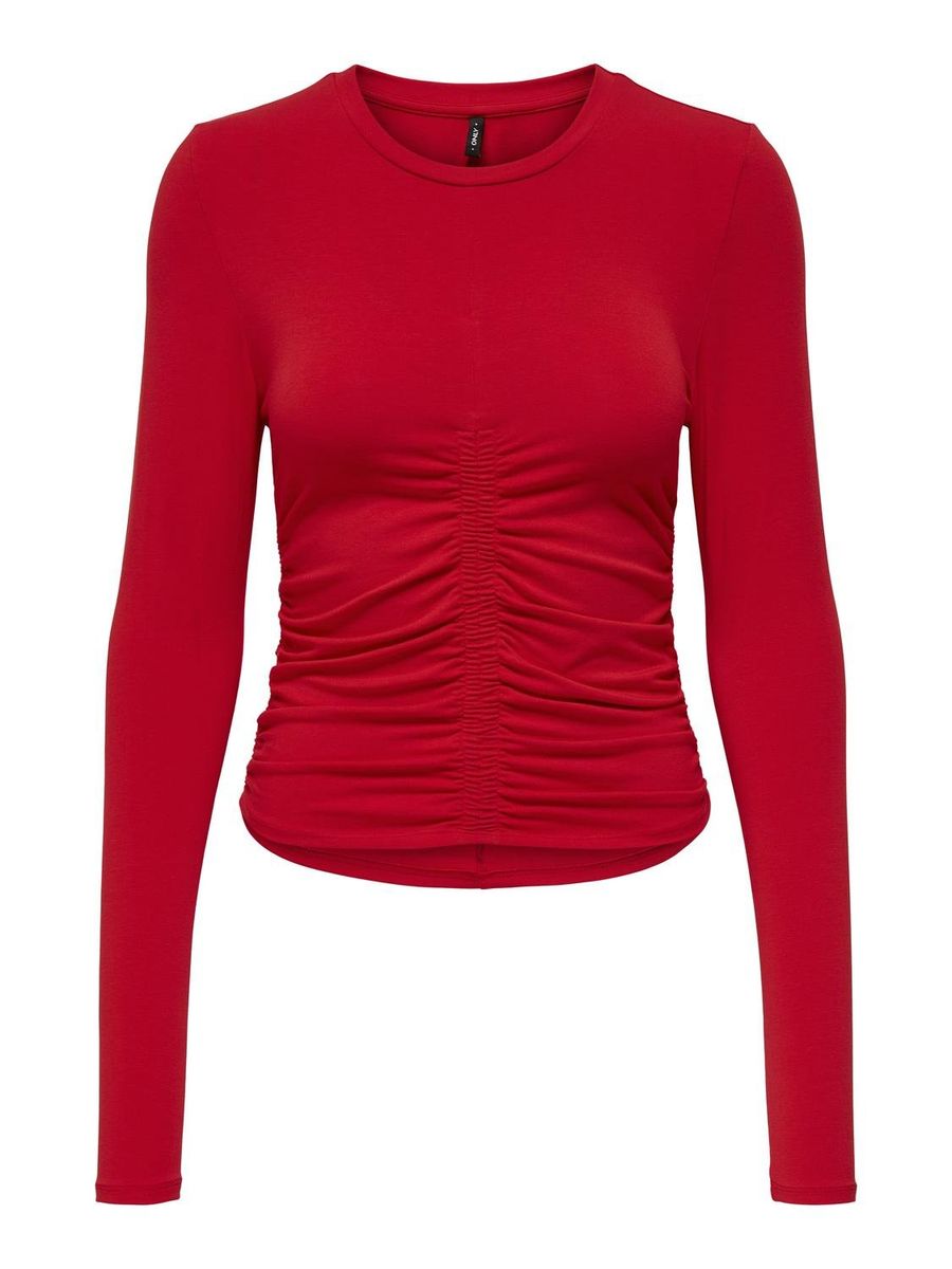 ONLISLA L/S RUCHED TOP JRS